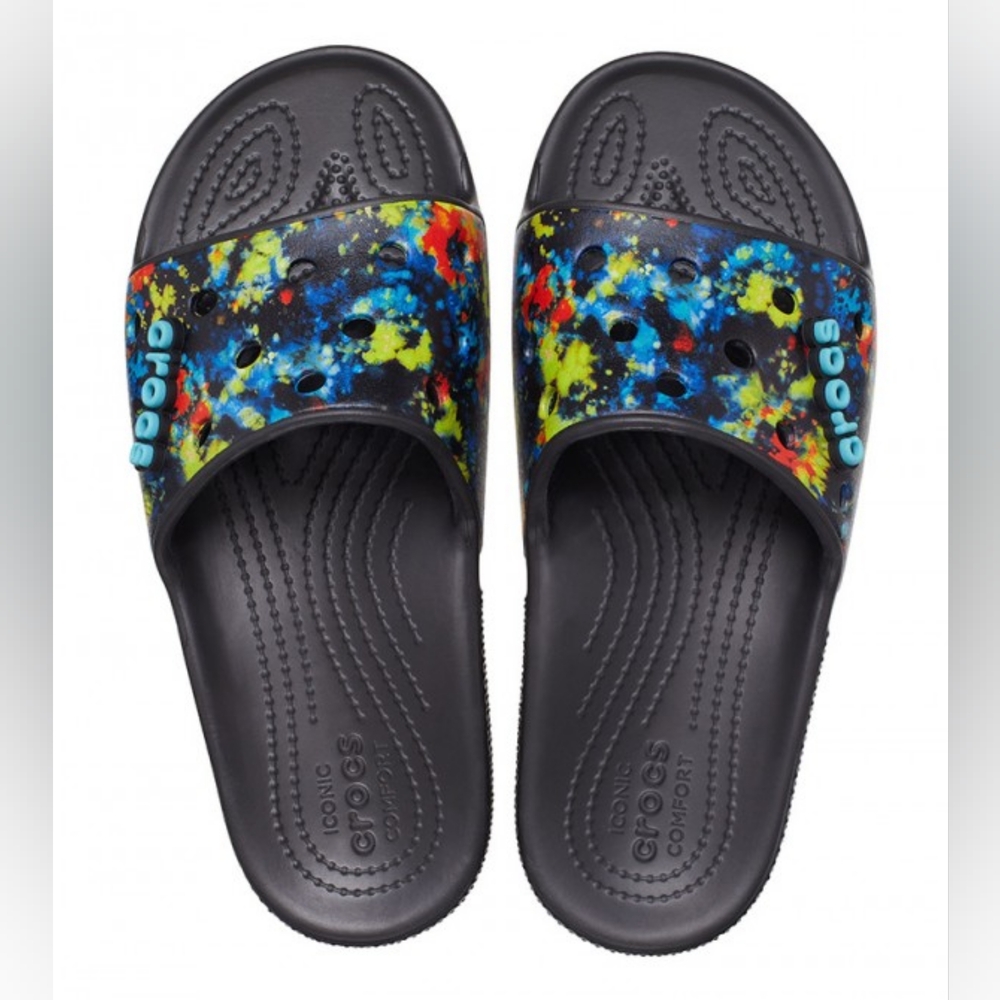 Classic Crocs TieDye Graphic Slide Men's size 13